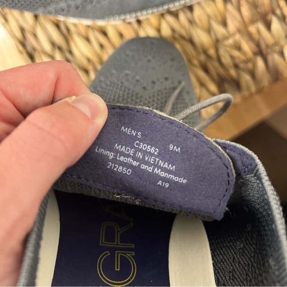 Mens Cole Haan Zerogrand Stitchlite Wingtip Gray - Knit Oxford Shoes - Picture 5 of 6